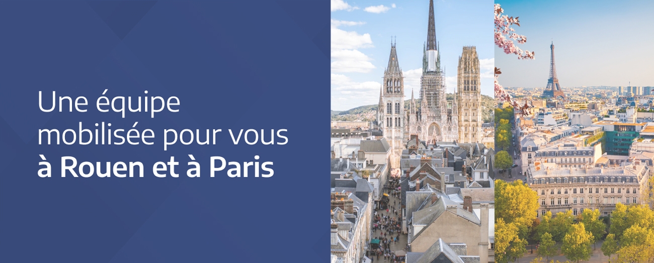 Une équipe de notaires à Rouen et à Paris